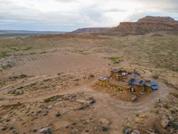 An aerial view of Johnson's property on the Hopi reservation. 