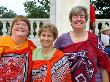 Eileen Smith poses with friends at the Peace Corps 50th anniversary in Washington D.C. in 2011